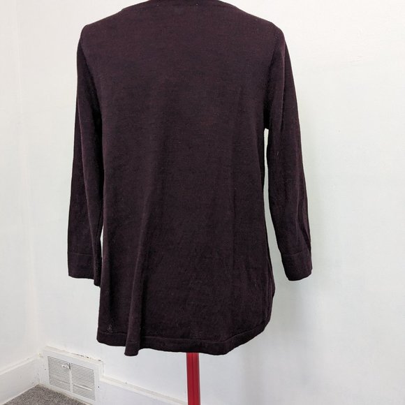 LOFT Maroon Lightweight Sweater - Picture 4 of 7